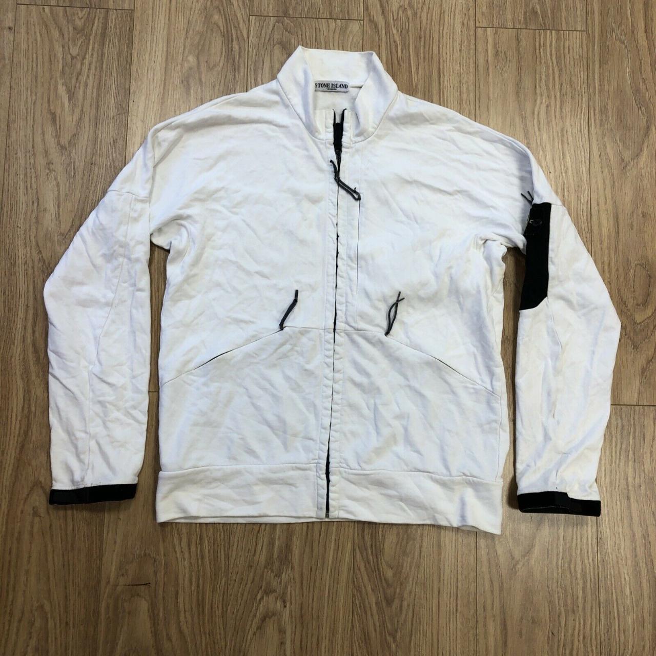 Vintage 2008 Stone Island White Jacket. Some wear as... - Depop