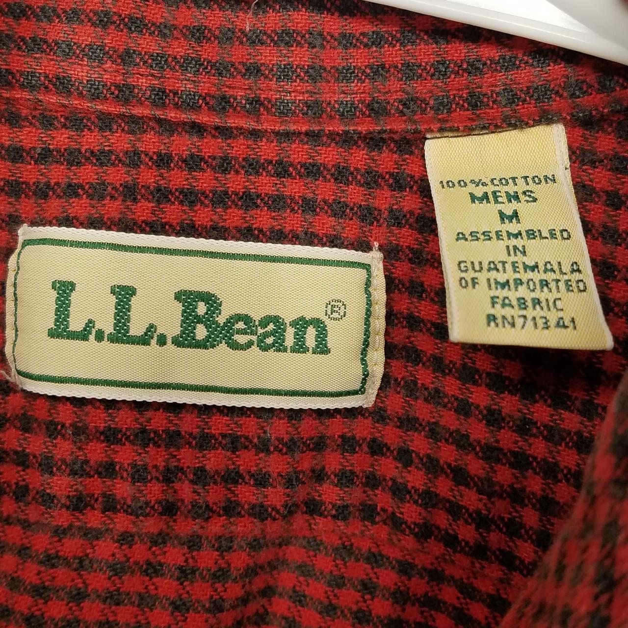 L.L.Bean Men's Red and Black Shirt | Depop