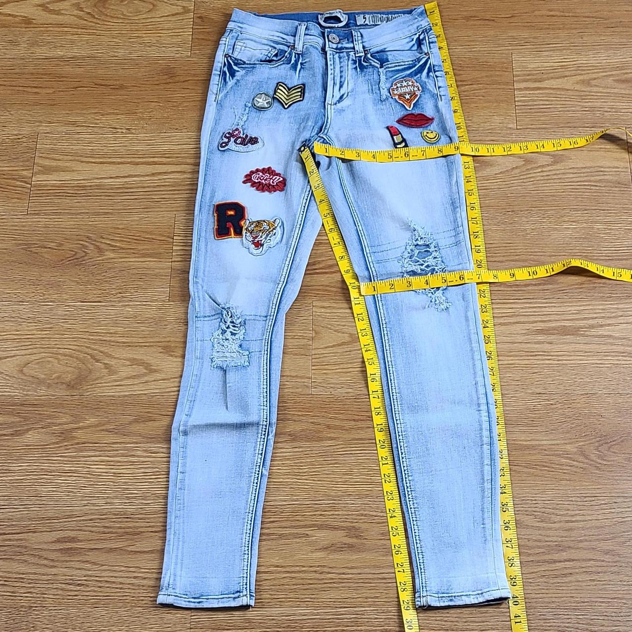 Jeans with patches cheap on them