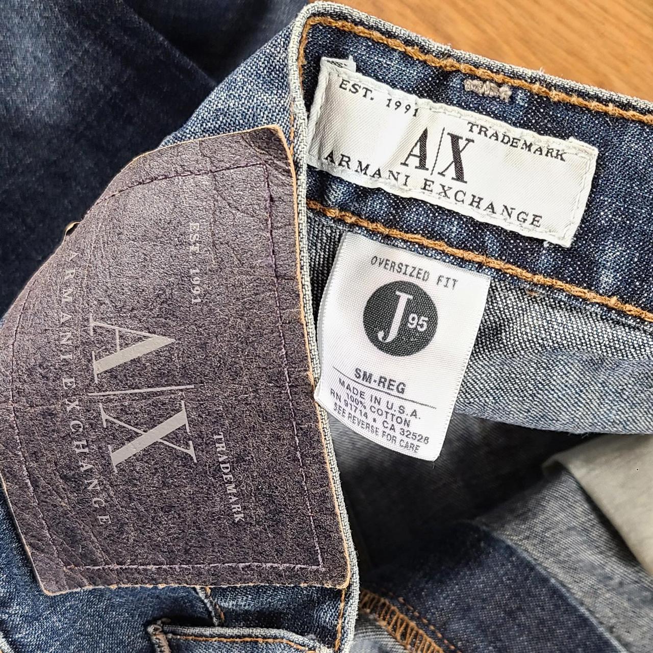 ARMANI EXCHANGE OVERSIZED FIT, STRAIGHT DENIM JEANS... - Depop