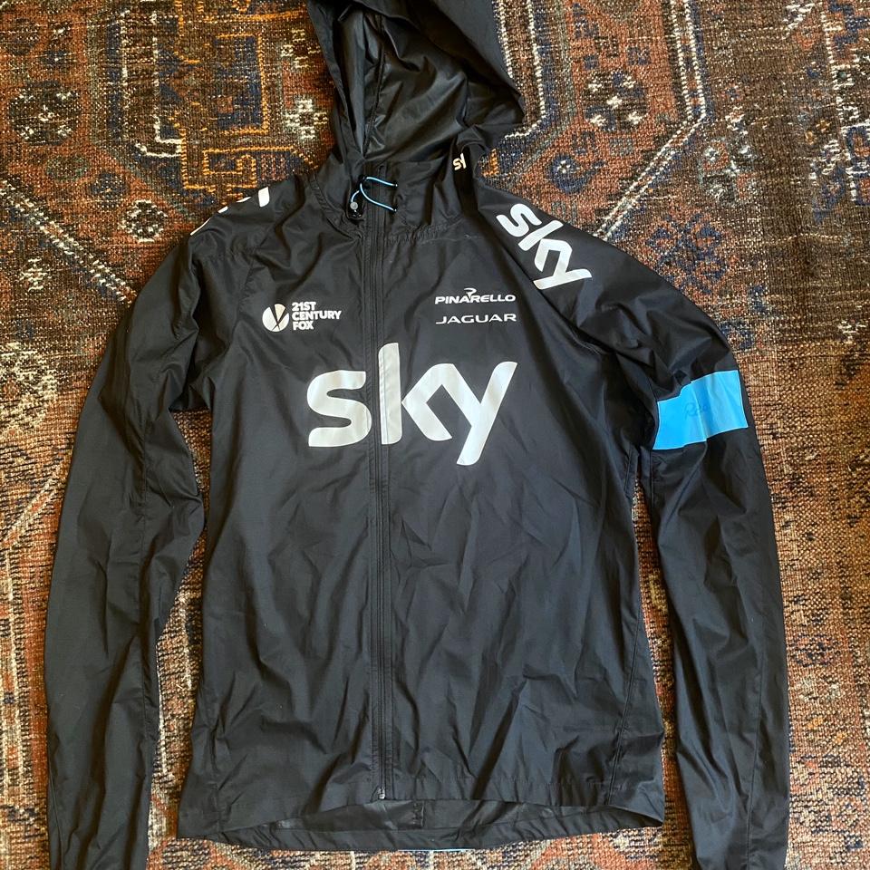 Rapha Team Sky Mens Spray Jacket Cycling Size S - Depop