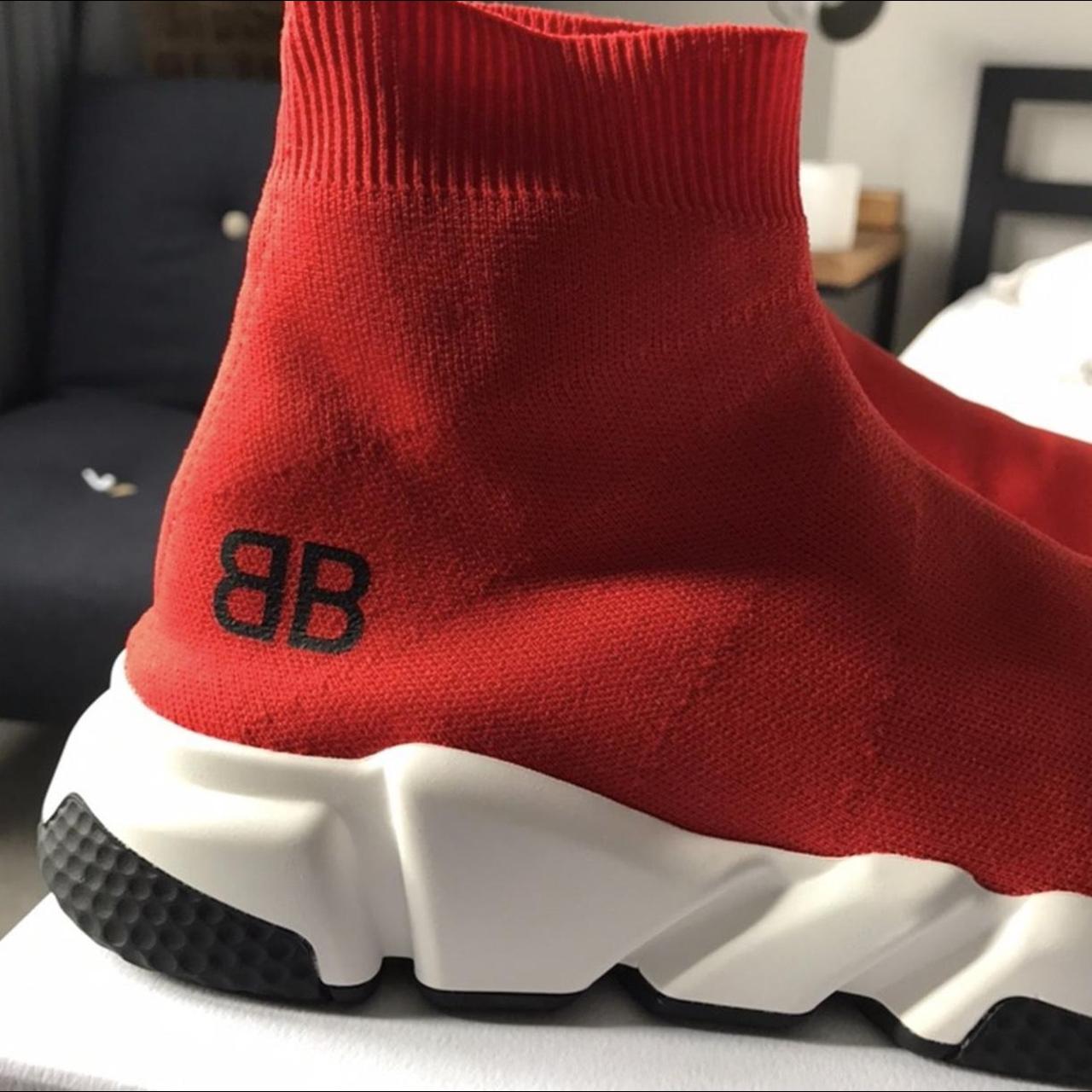 balenciaga runners mens red