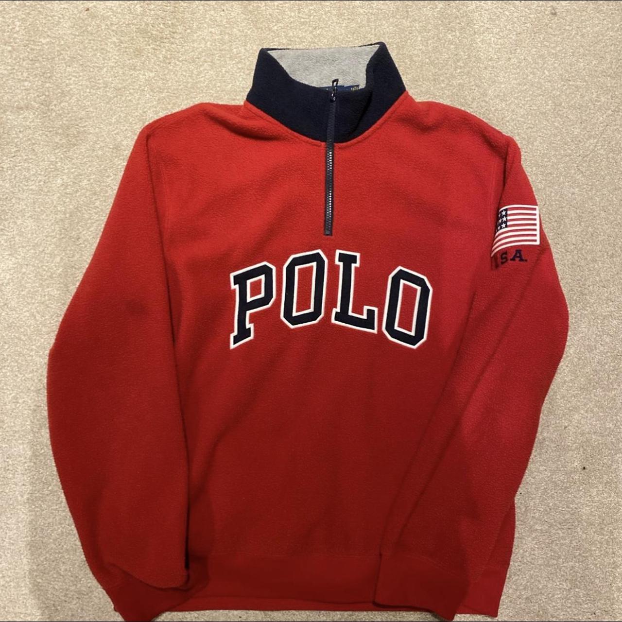 Ralph Lauren Men's Red Sweatshirt | Depop