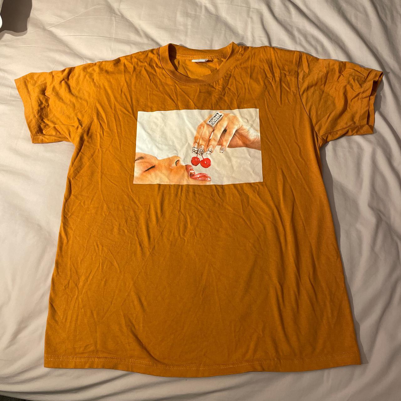 Supreme cherries tee shirt in burnt orange, once...