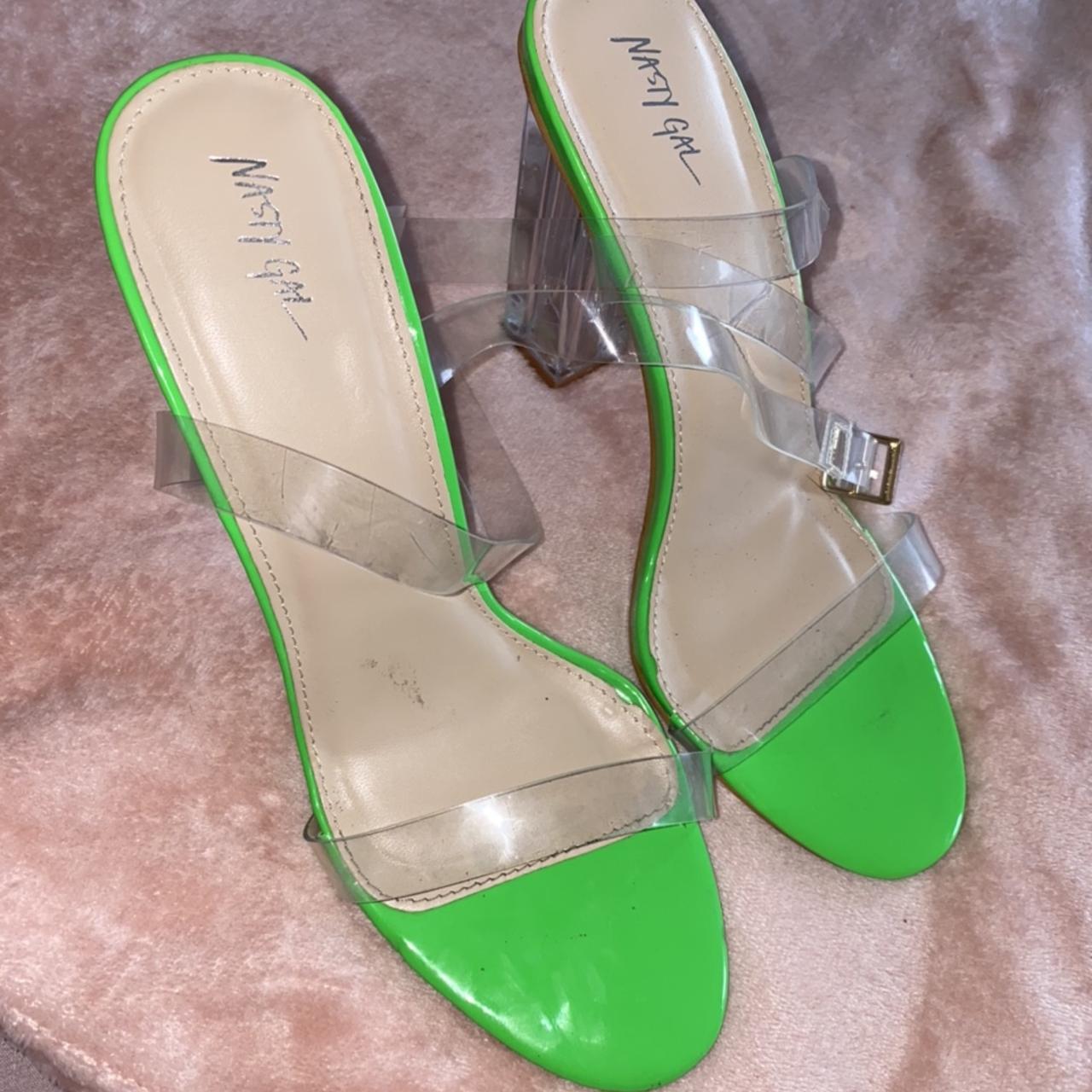 Nasty gal Perspex clear strappy heels with Depop