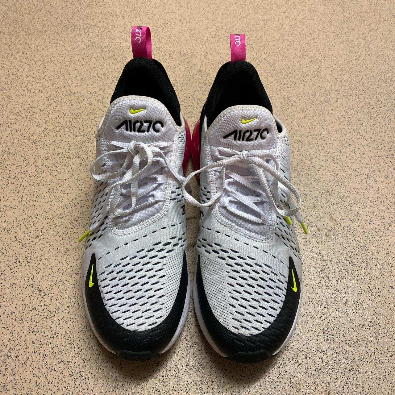 Men's air max 270 shoes - white/volt/fuchsia best sale