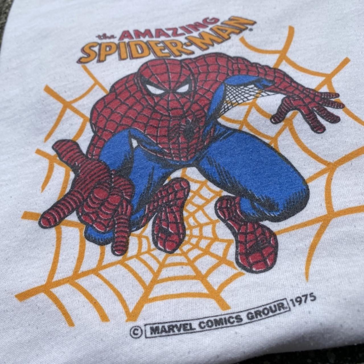 Vintage 1975 The Amazing Spider-Man Ringer t shirt, -...