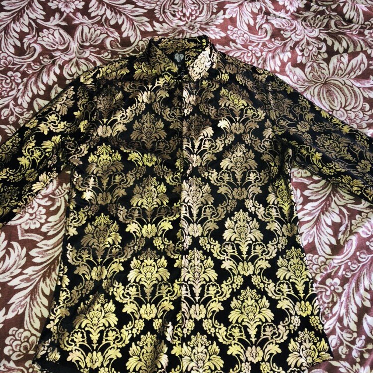 Twisted Tailor skinny fit shirt in velvet Depop