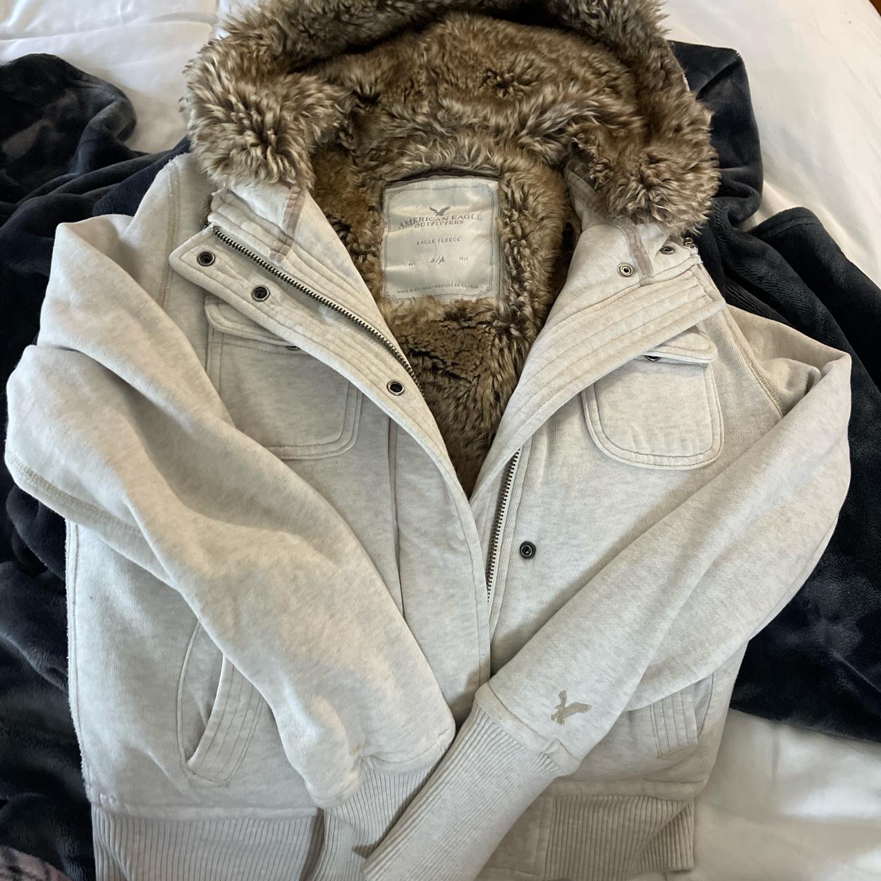 fluffy jacket american eagle