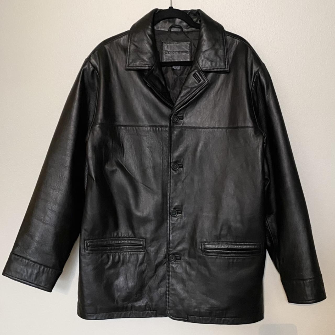 Vintage “Knightsbridge” Black Genuine leather... - Depop