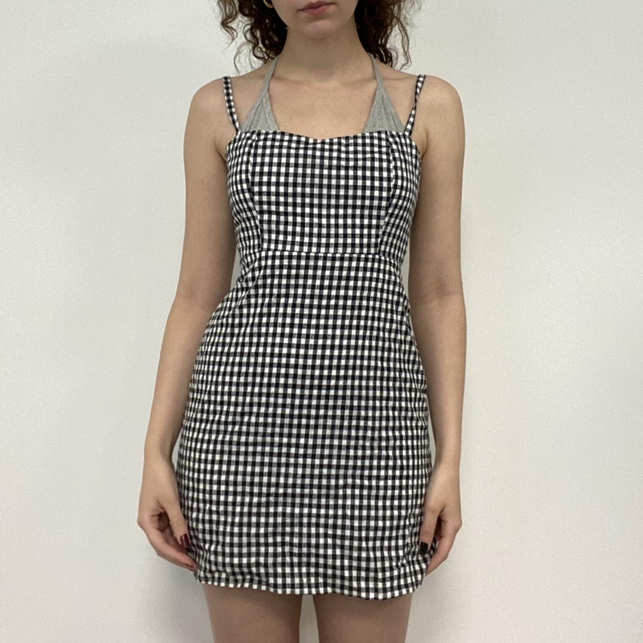 Brandy melville check checkered gingham mini dress.... Depop