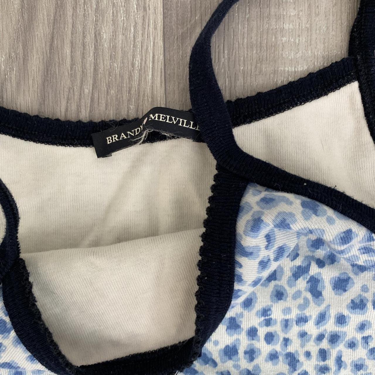Brandy melville bella top animal print blue black... - Depop