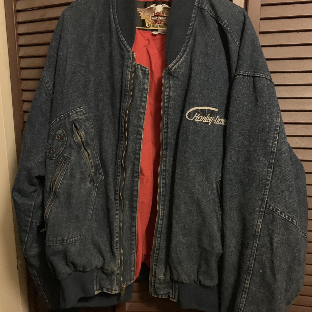 vintage harley davidson jean jacket