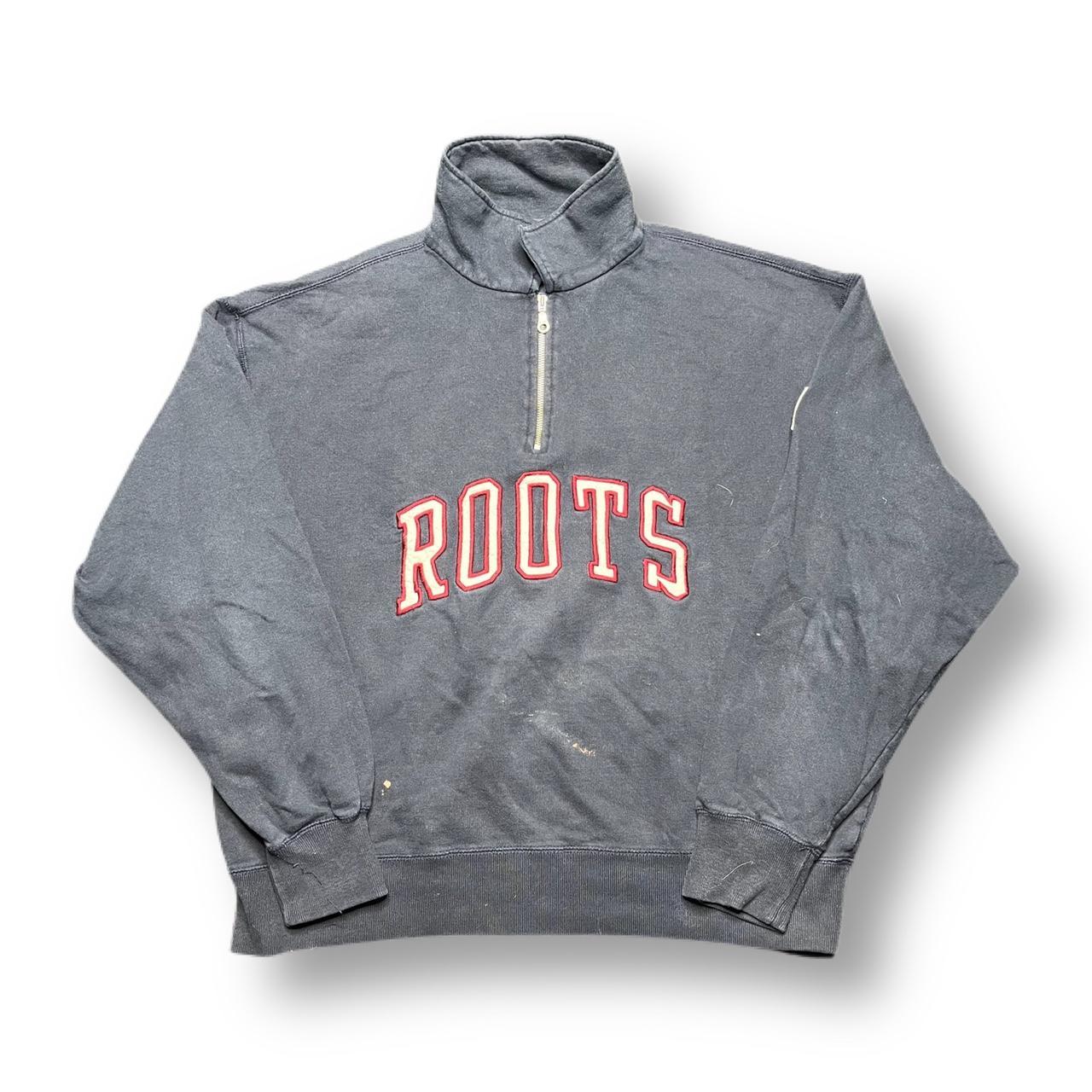 roots quarter zip sweater