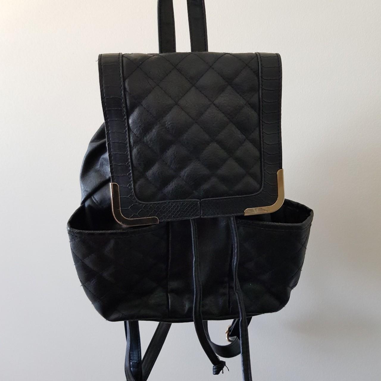 Sportsgirl Small leather like backpack. Good... Depop