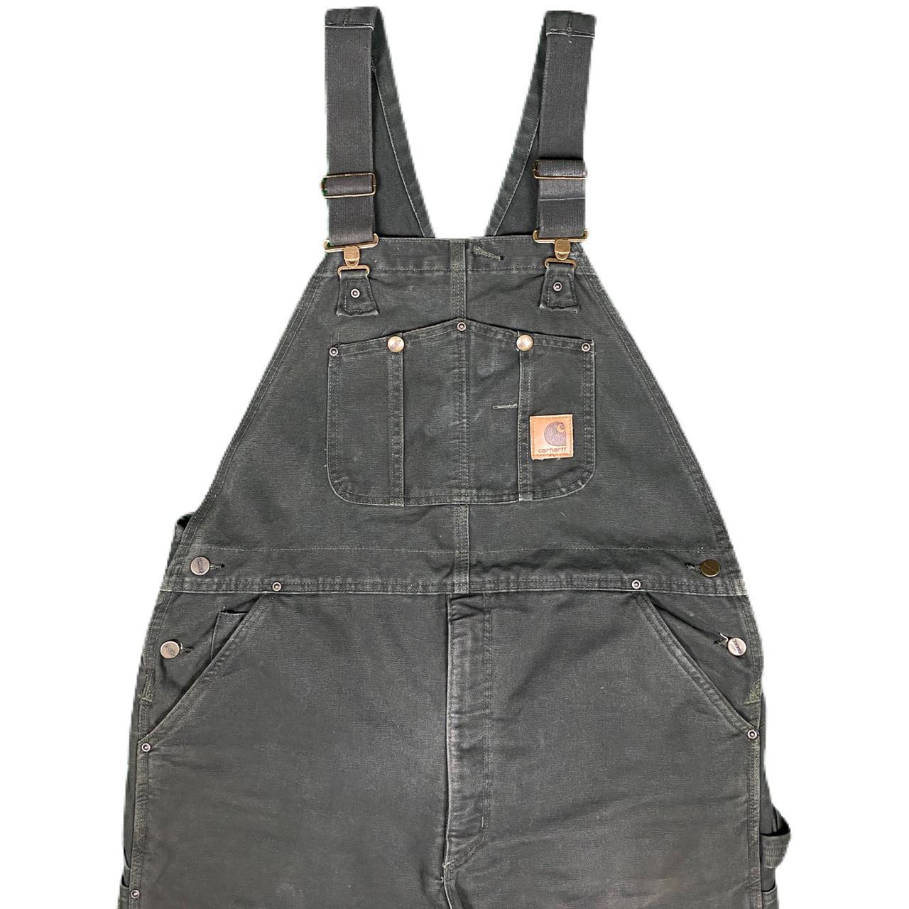 Vintage insulated carhartt bib overalls double knee... Depop