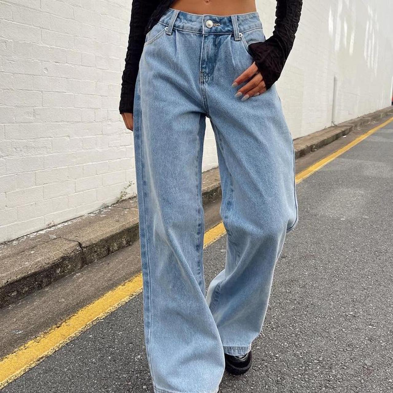 Princess Polly Wide Leg Jeans -Currently $87 on... - Depop