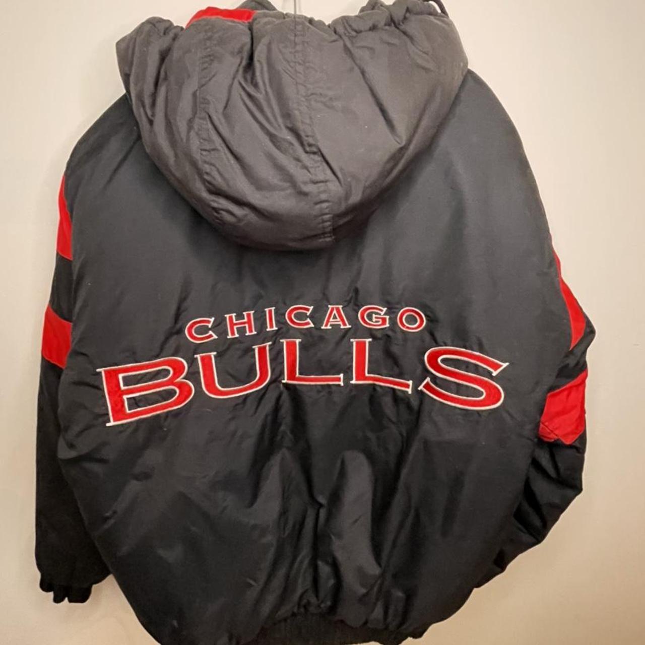 Vintage 90s Chicago Bulls Warm Up Jacket This top - Depop