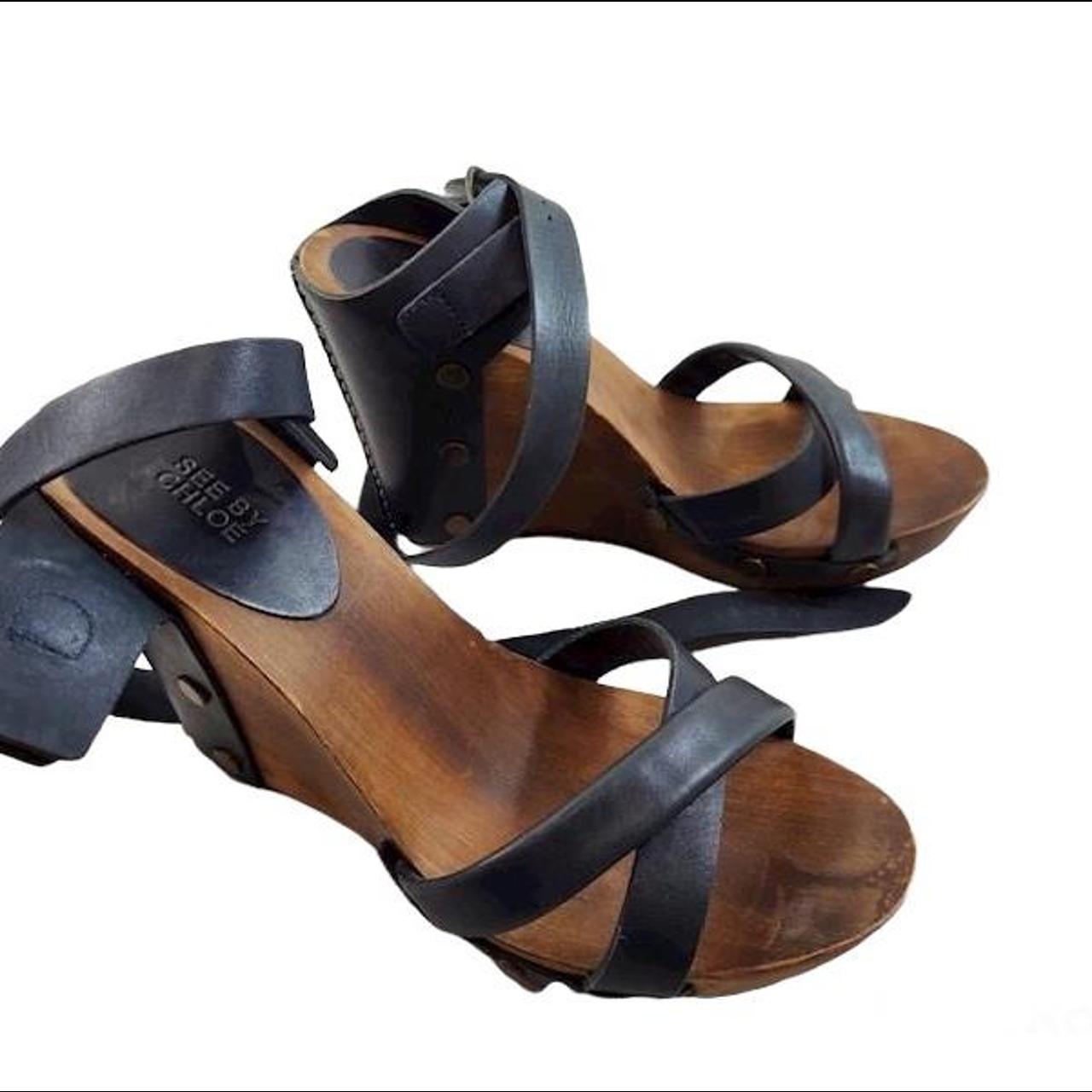 See by best sale chloe black wedges