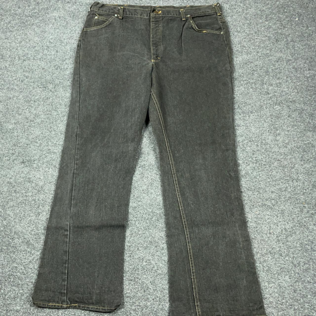 vintage Lee straight leg jeans Medium gray denim Zip... - Depop