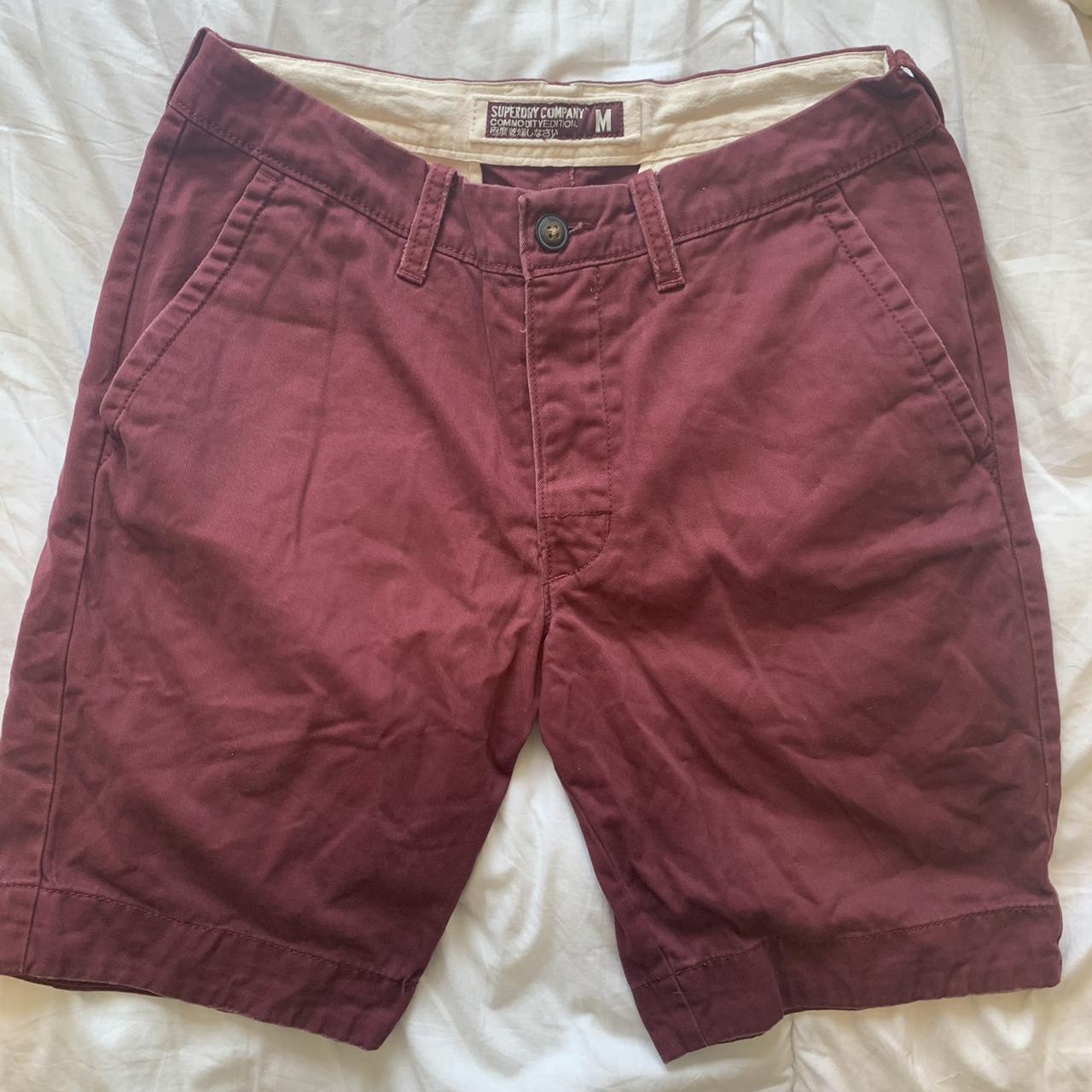 Burgundy store chino shorts