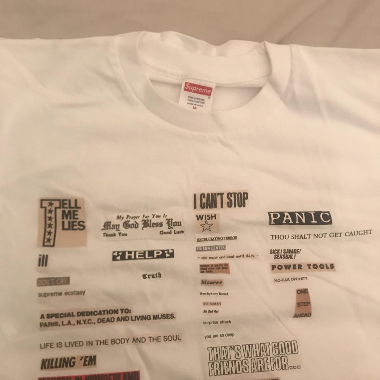 Supreme store cutouts tee