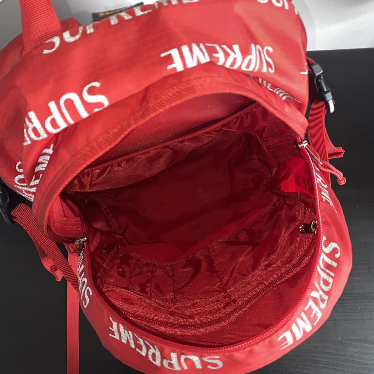 Supreme 3M Reflective Backpack FW16 Red Very Depop