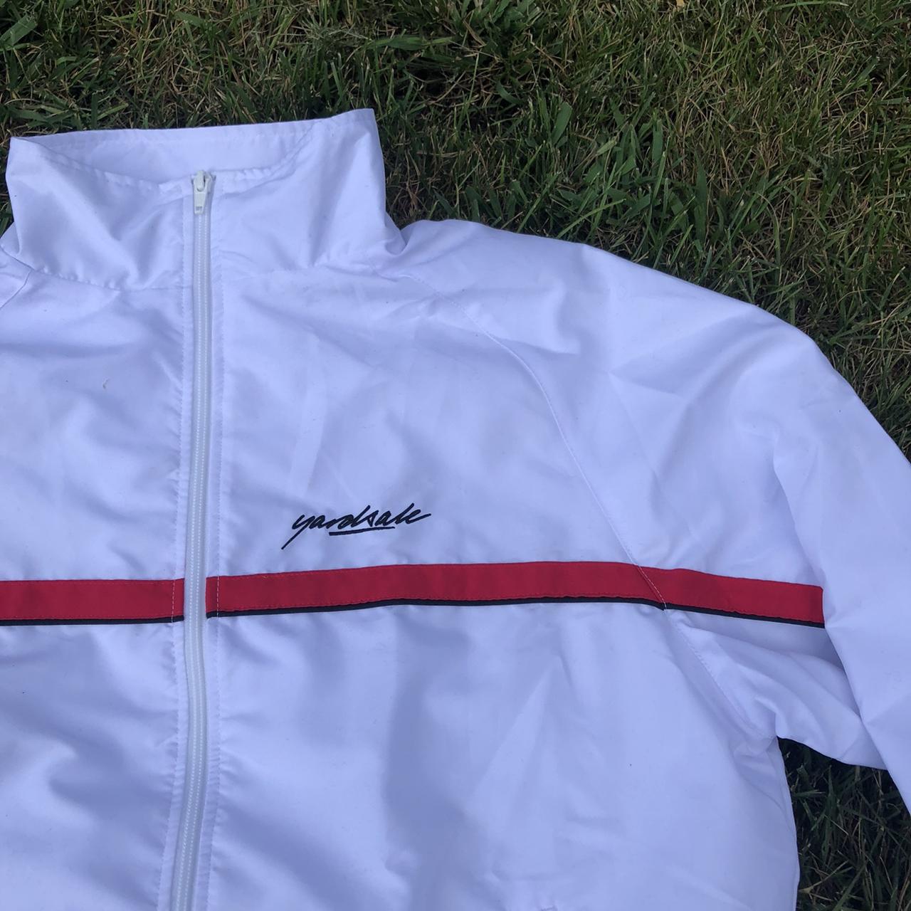 Yardsale XXX Skateboards White Track Jacket Zip Up... - Depop