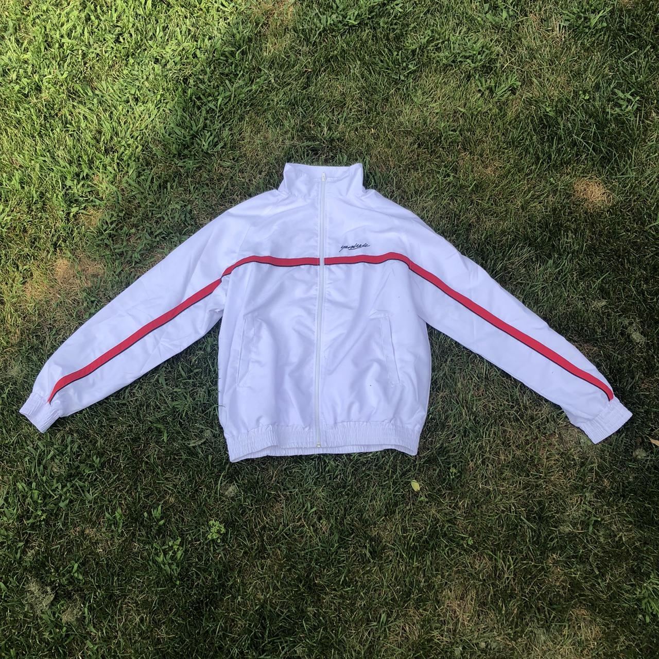 Yardsale XXX Skateboards White Track Jacket Zip Up... - Depop