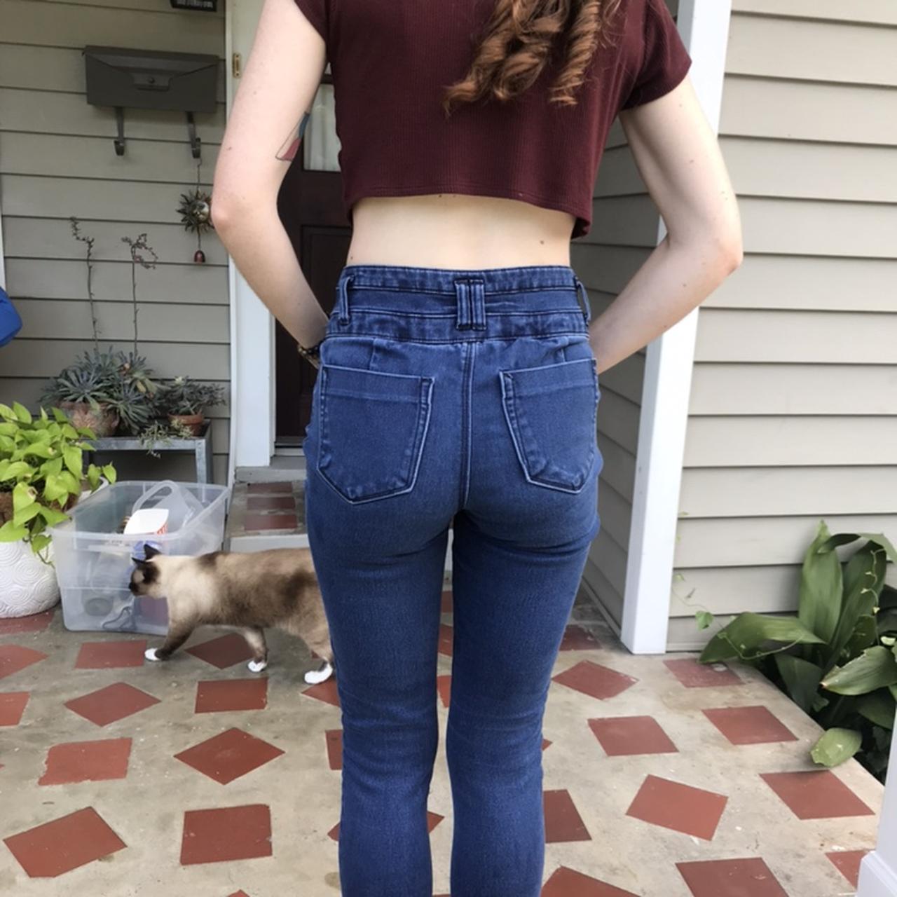 High Waisted Blue Jeans👖these Were My Favorite For Depop 3458