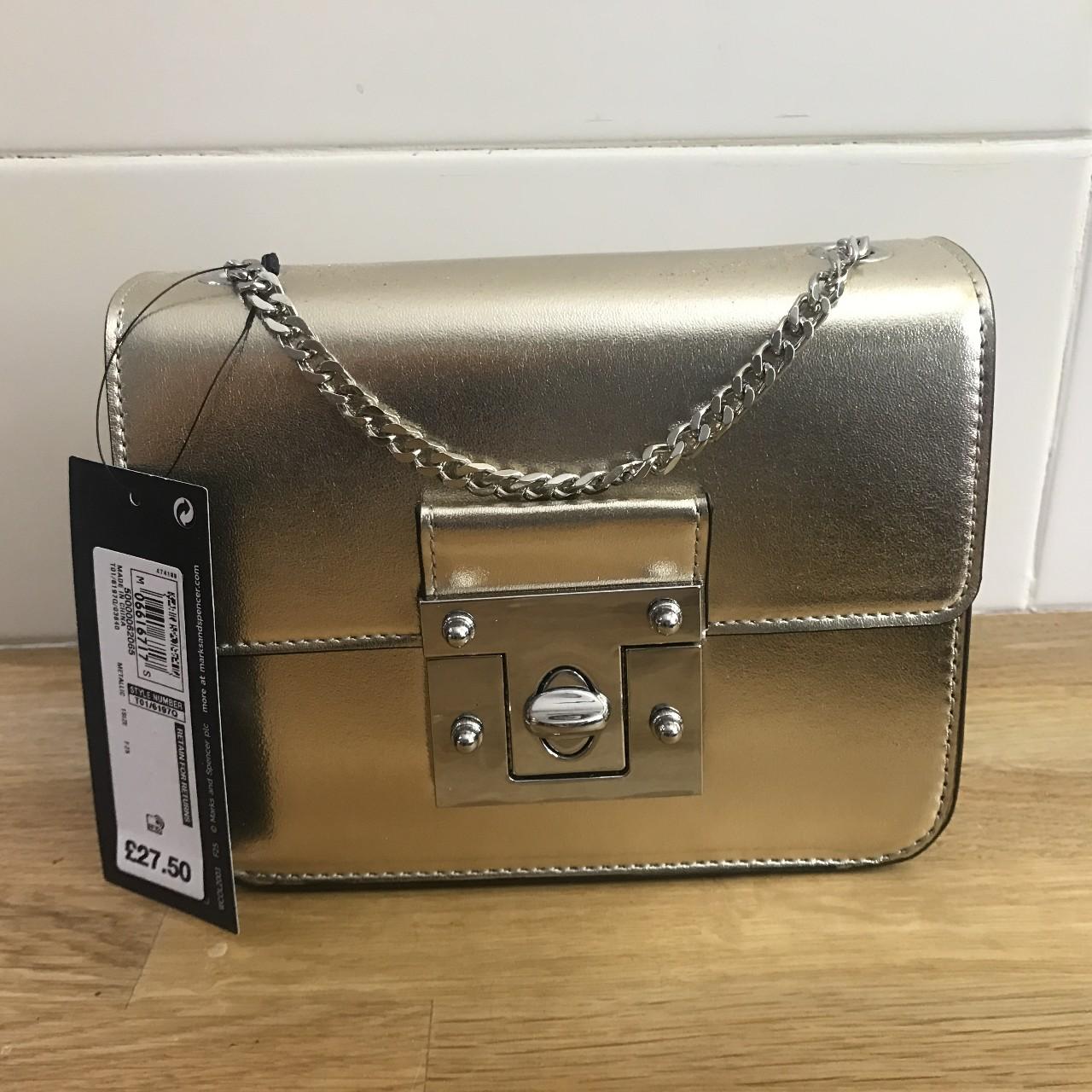 Rose gold metallic bag from Marks & Spencer's. Brand... Depop
