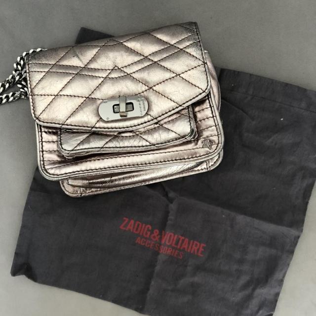 Zadig & Voltaire cross body black leather bag with - Depop