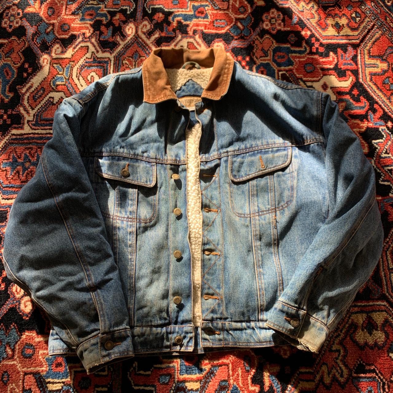 wrangler shearling denim jacket