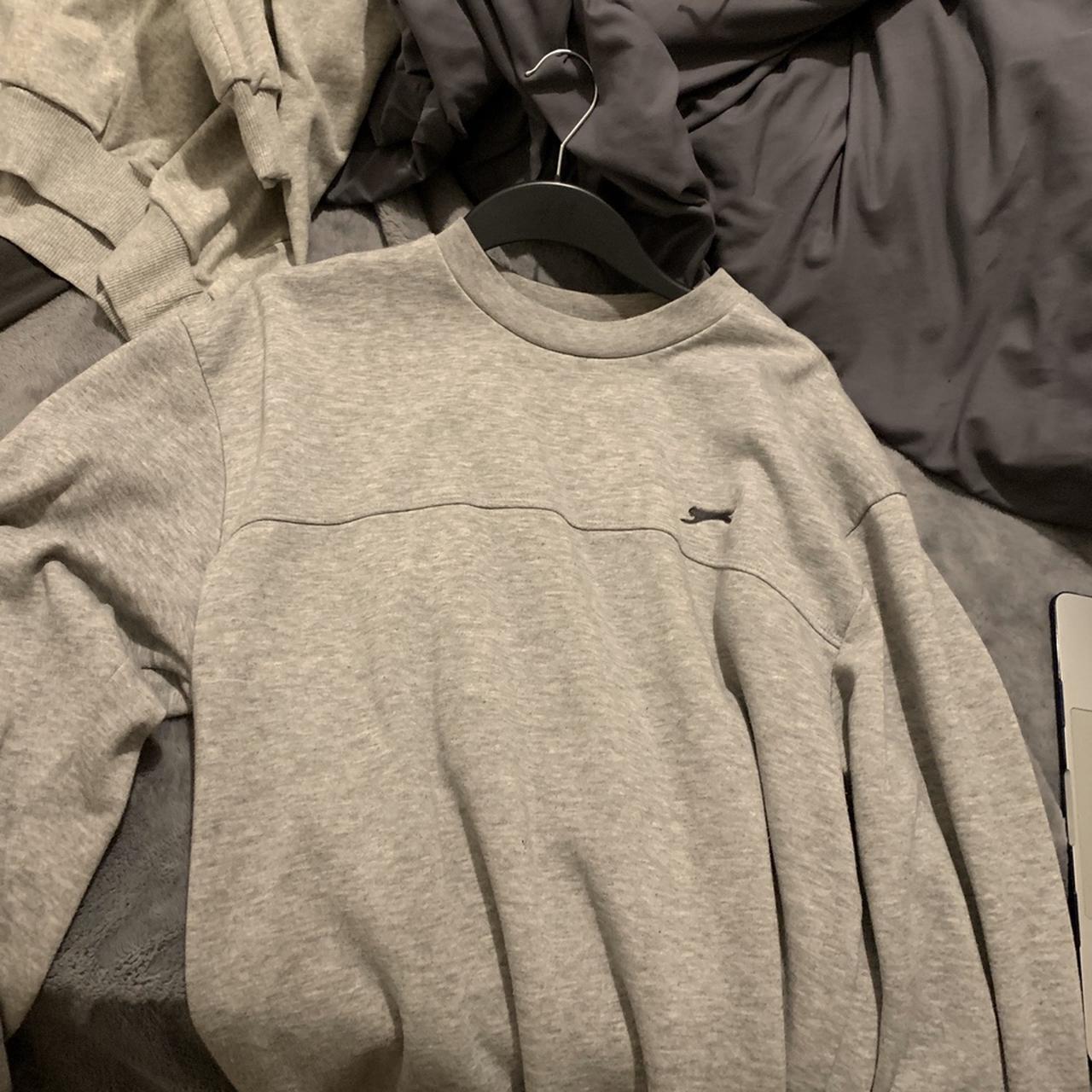 Grey Slazenger sweatshirt ( fits size M as oversized ) - Depop