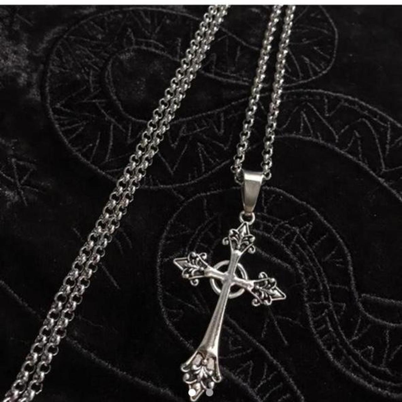 —NOT AVALIABLE DO NOT BUY— Silver cross chain... - Depop