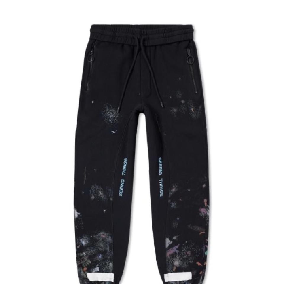 Off White Galaxy Sweatpants Size: S, fits larger... - Depop