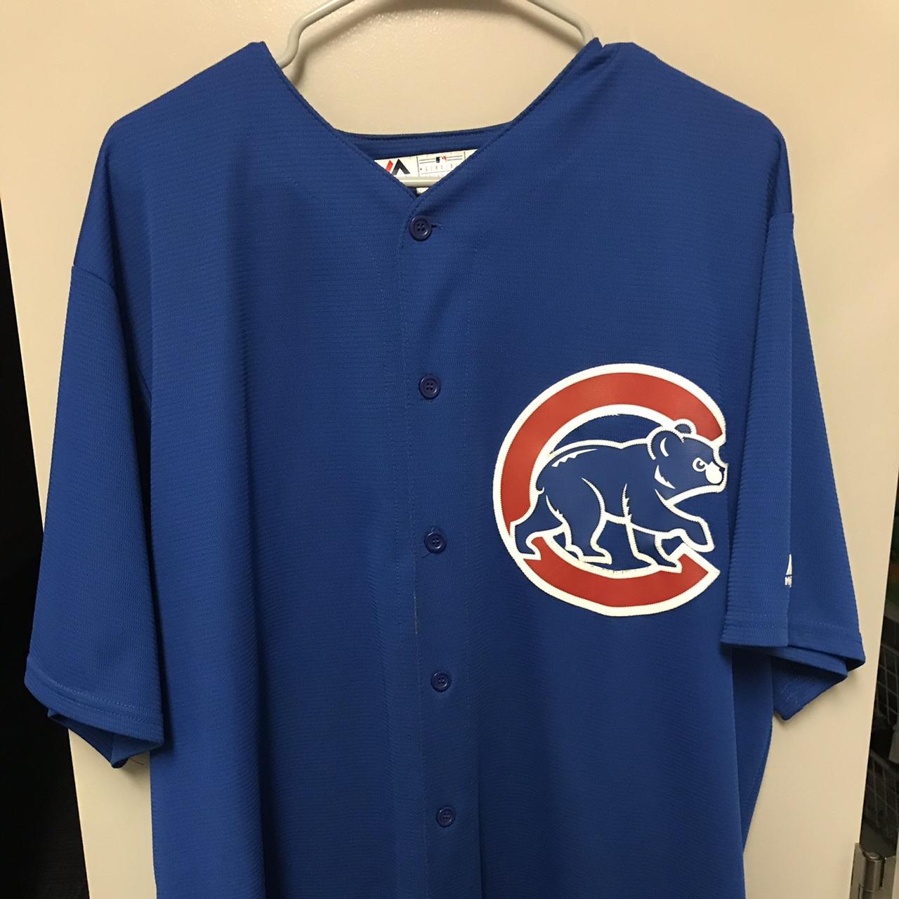 Chicago Cubs Authentic Majestic Road Jersey, size 44 - Depop