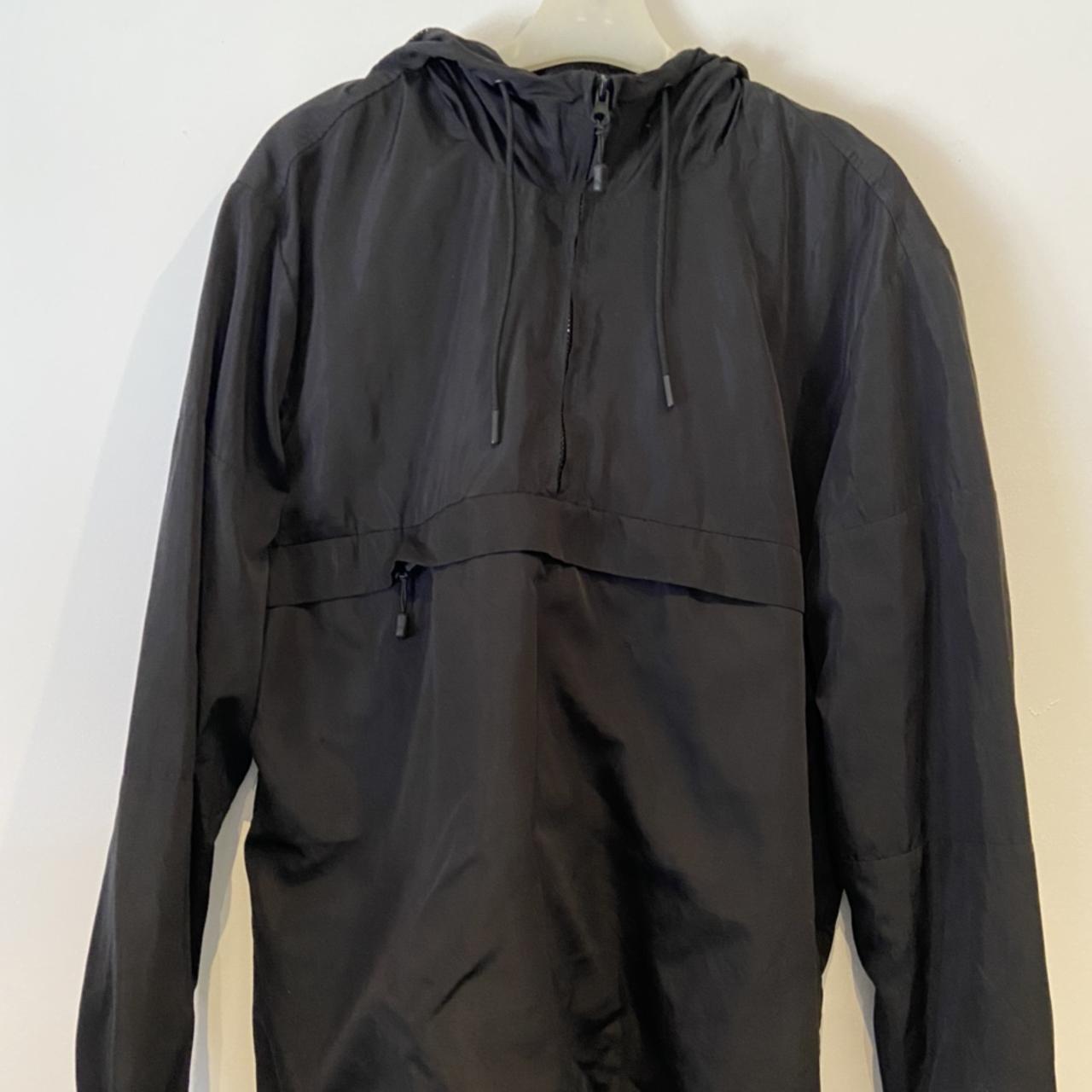 H&M black lightweight wind breaker, in perfect... - Depop