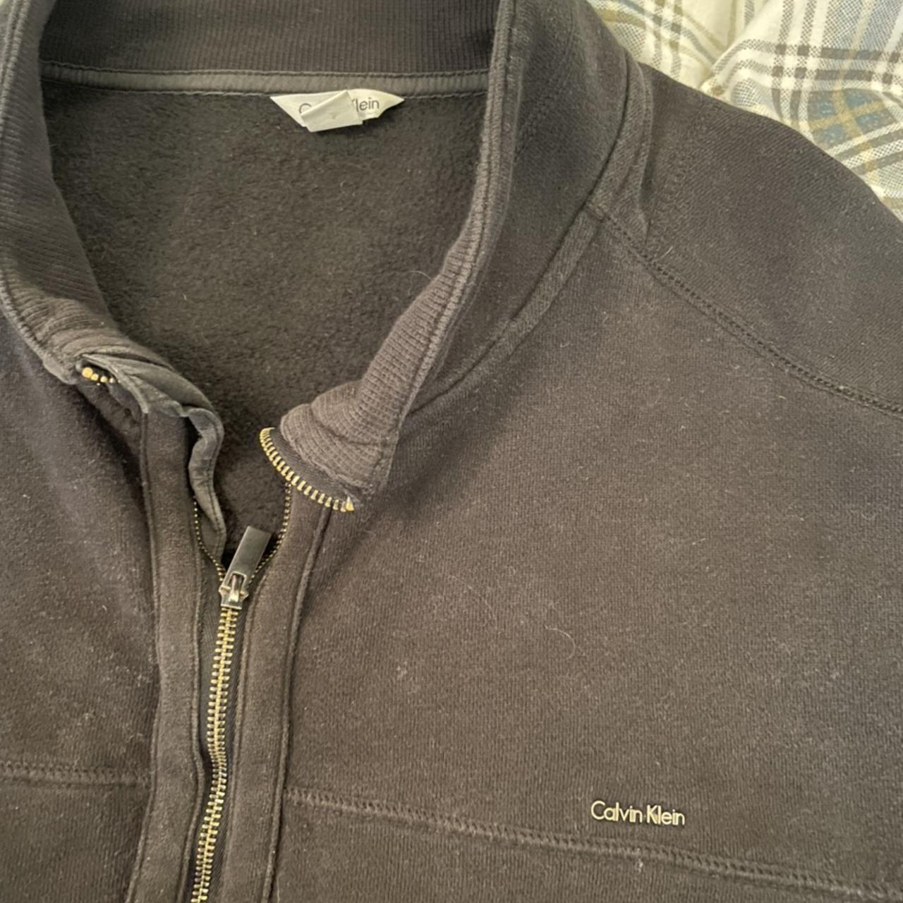 Black Calvin Klein quarter zip fleece Great... - Depop