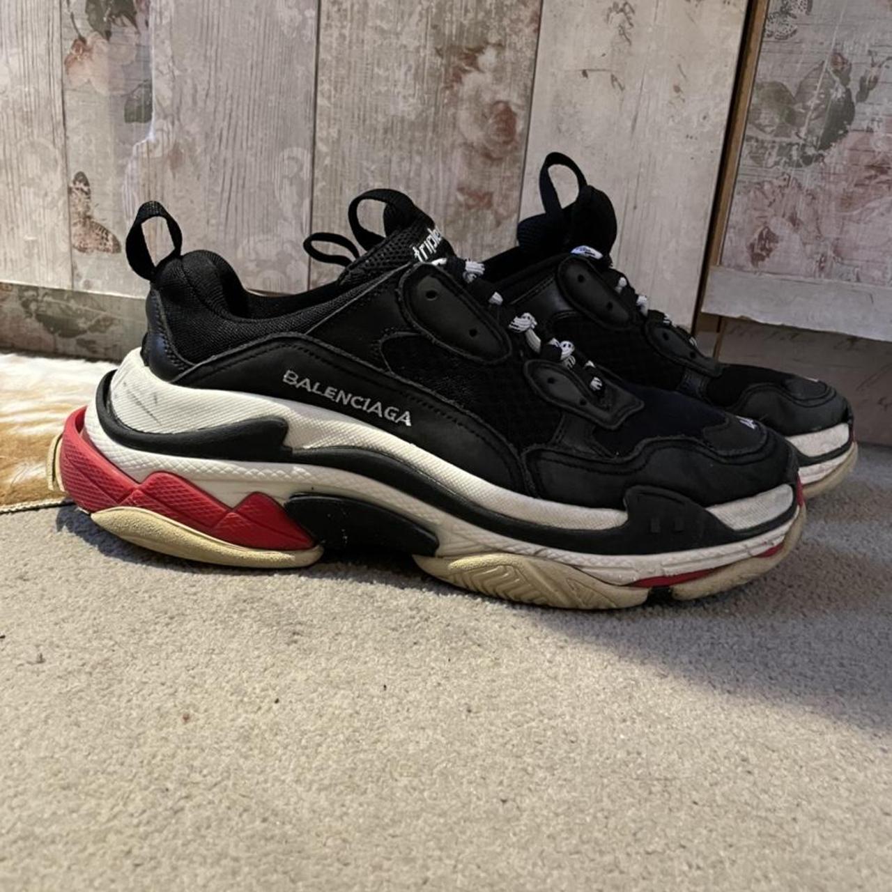 balenciaga sneakers black and red