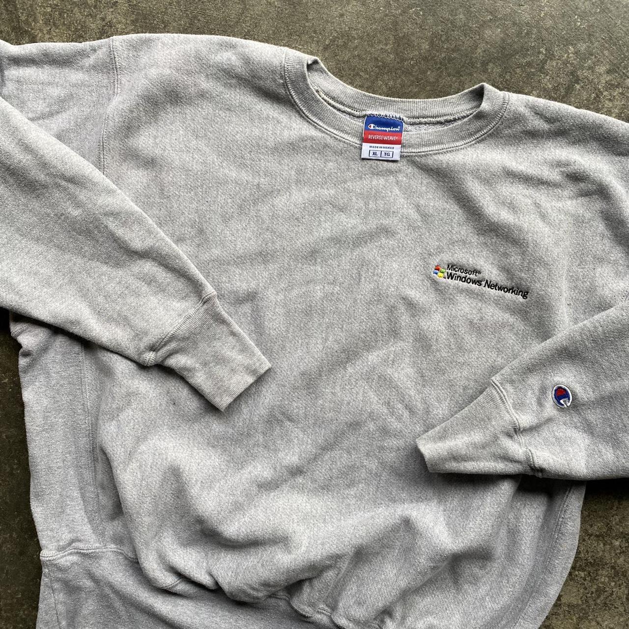 Vintage 90s Microsoft Champion Reverse Weave...