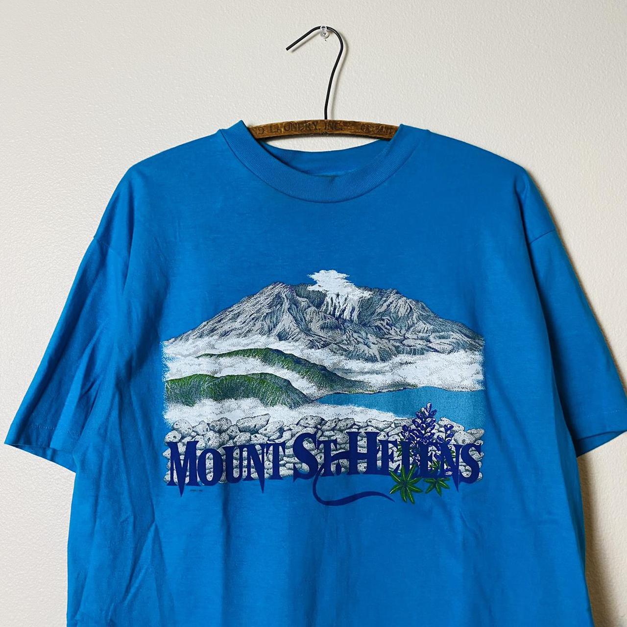 Vintage 80s Mt. St. Helens Graphic T Shirt Men's... - Depop