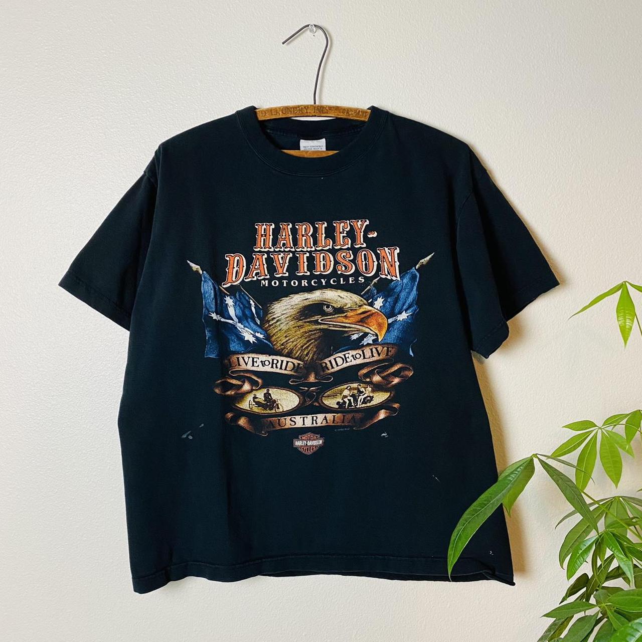 Vintage Harley Davidson Snake Graphic T Shirt Men’s... - Depop