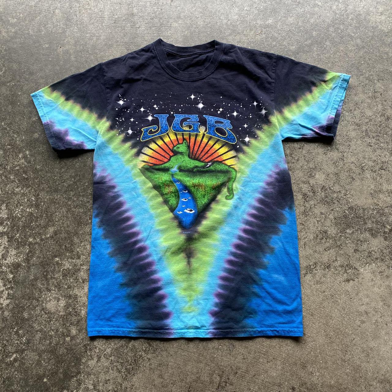 Vintage Jerry Garcia Band Tie-dye Graphic T... - Depop