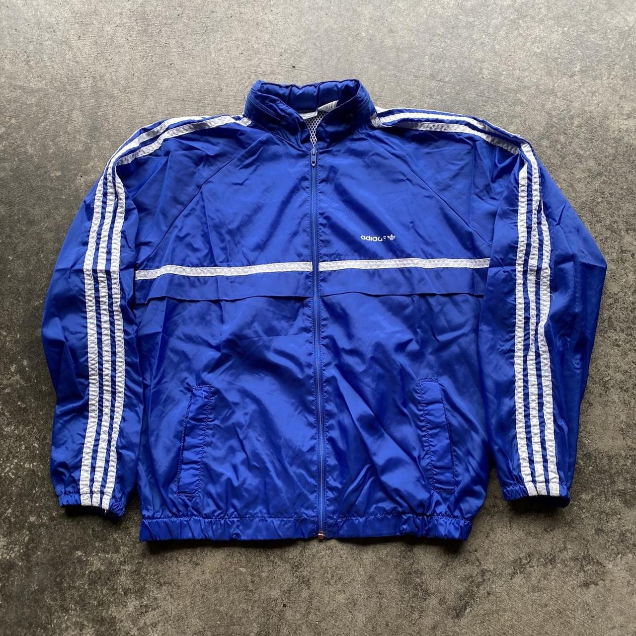 Vintage 80s Adidas Track Jacket Windbreaker w/... - Depop