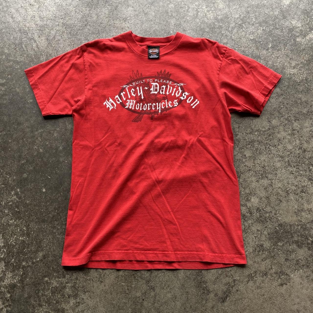 Harley Davidson Men's Red T-shirt | Depop