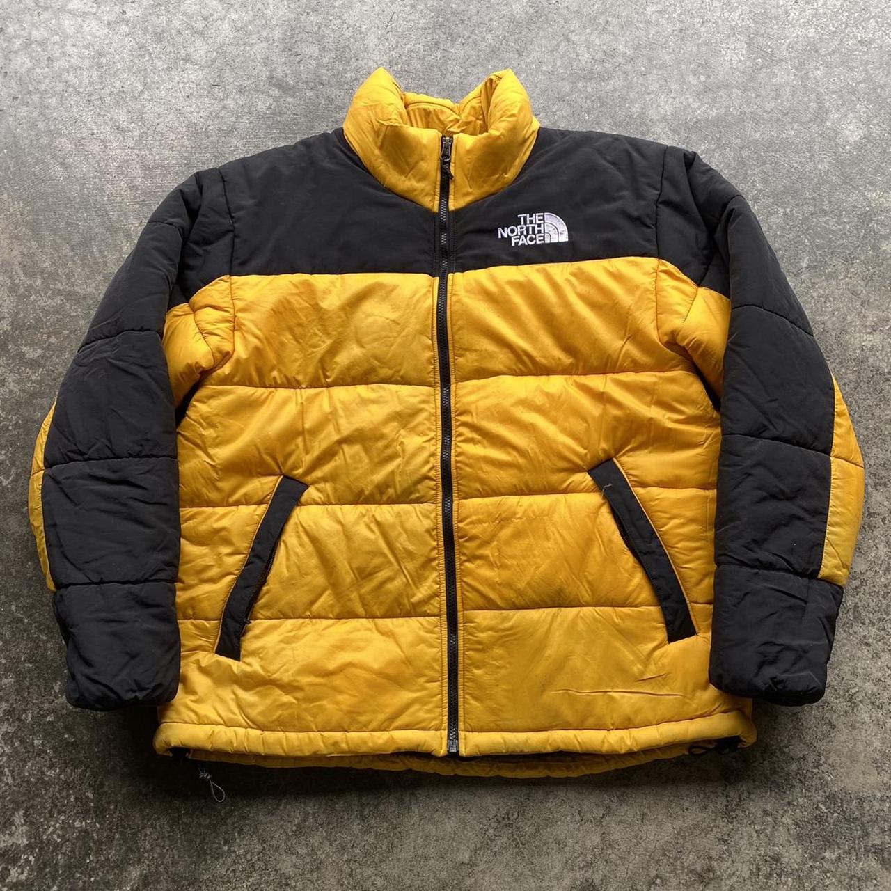 The North Face TNF Zip Up Yellow & Black Nupste... - Depop