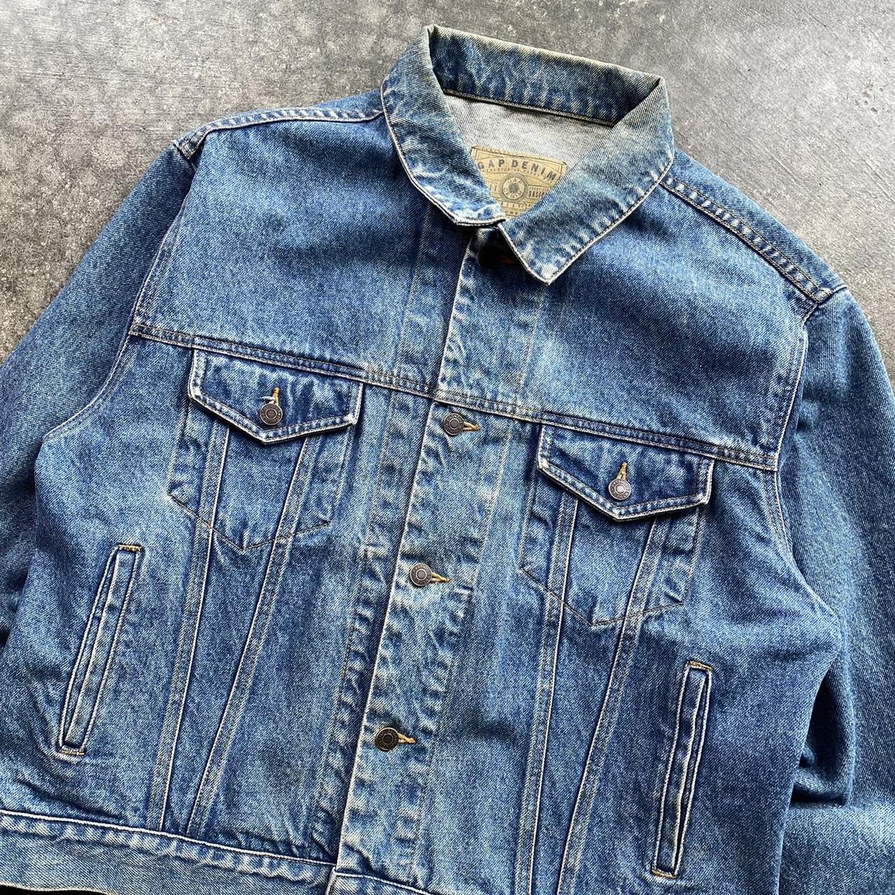 Vintage 90s Gap Denim Trucker Jacket Men’s size... - Depop