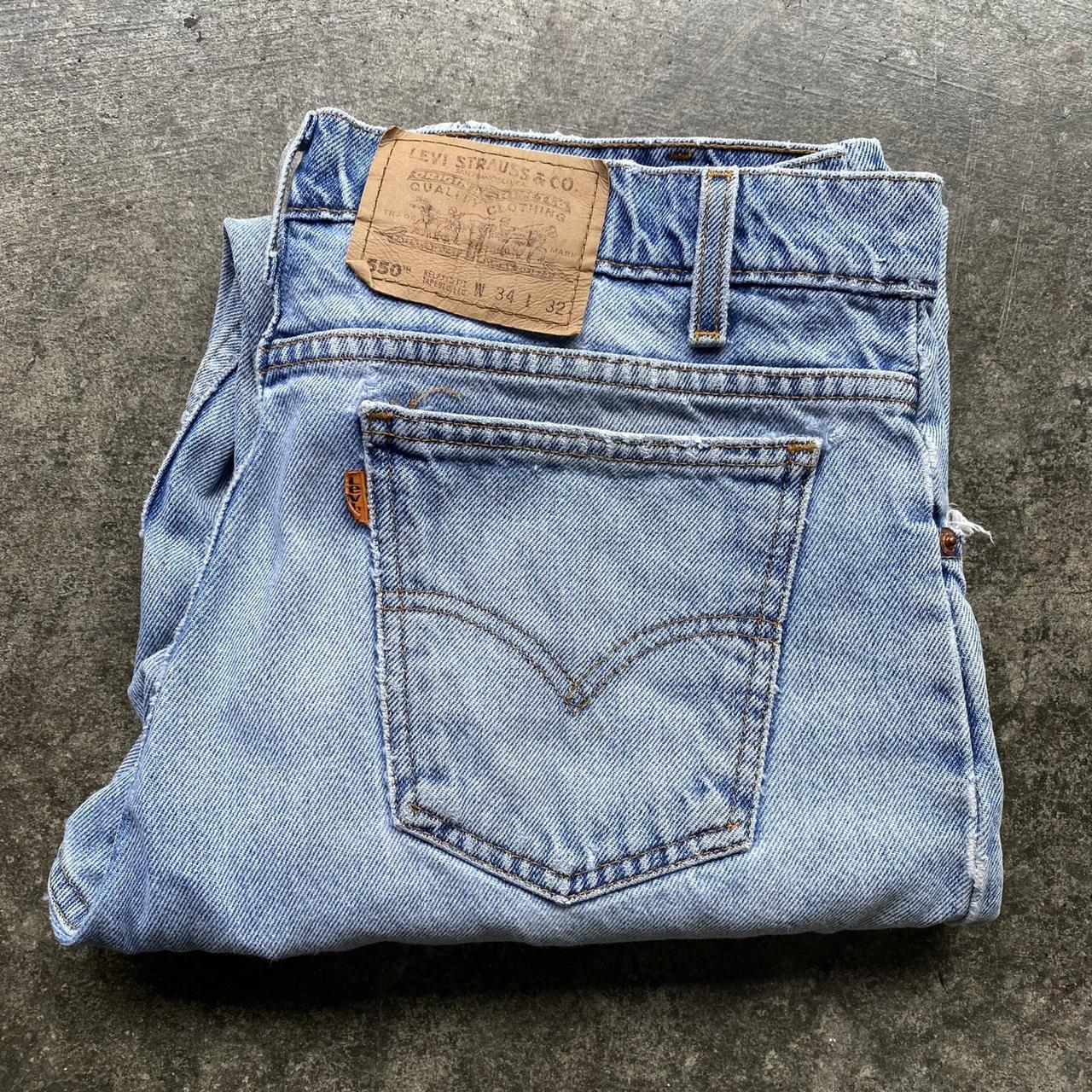 Vintage 90s Levis Orange Tab 550 authentic Blue Denim Jeans