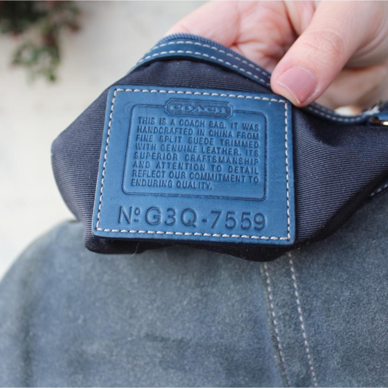 Genuine blue suede Coach hobo purse, circa 1998. | Depop